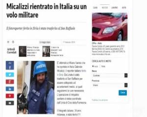 Micalizzi è rientrato in Italia