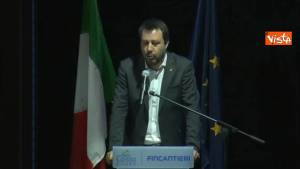 Salvini a presentazione nuova nave Costa Crociere: “Confesso di non essere mai stato in crociera”