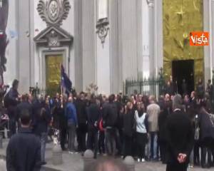 Mattarella e Fico raggiungono la Basilica di Santa Maria della Sanità, immagini