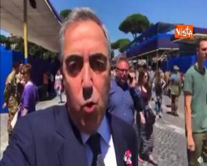 2 Giugno, Gasparri: “Viva le forze armate, Trenta vale zero” 