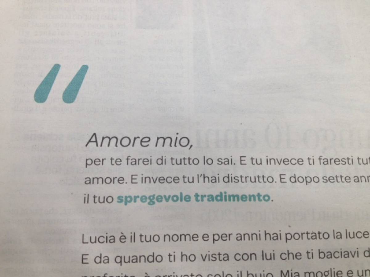 Compra una pagina del Corsera per raccontare le corna della ...