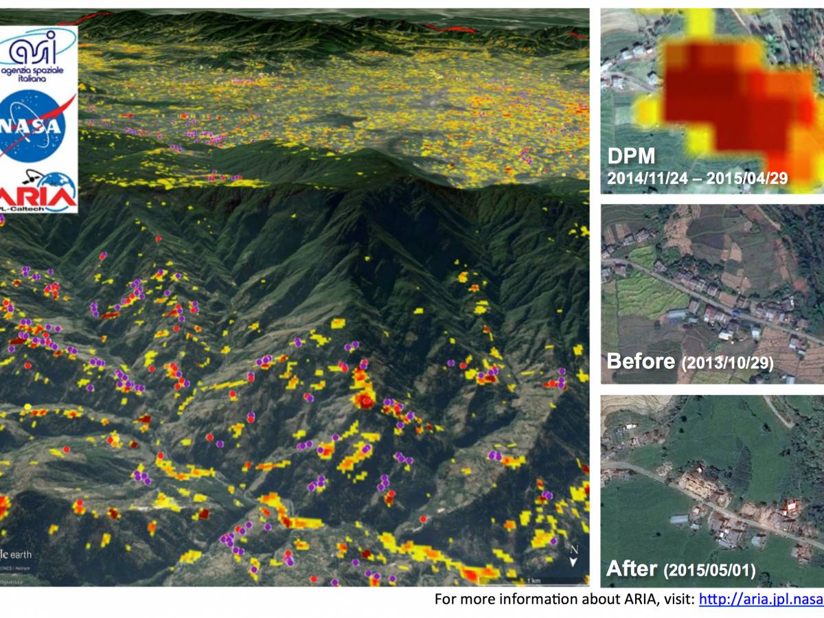 Nepal, la mappa dei danni dal satellite 2