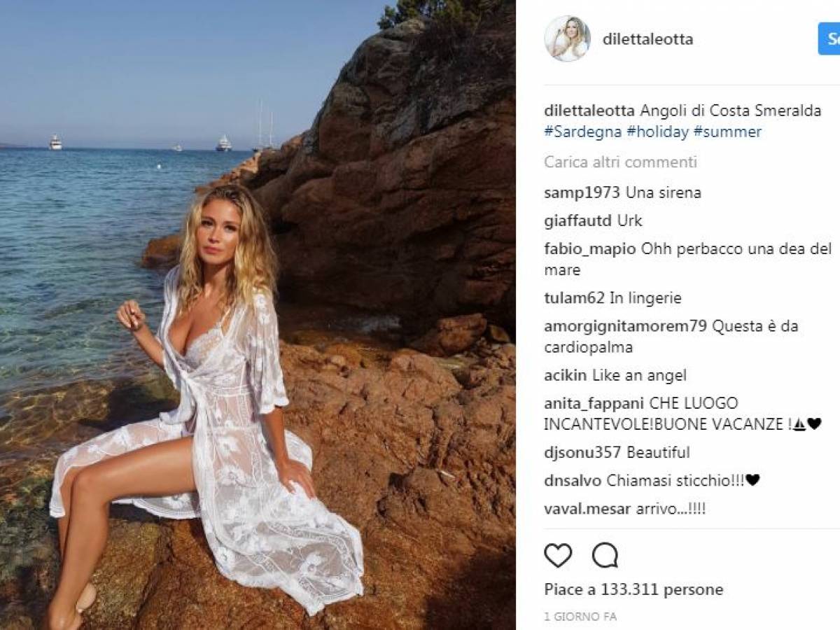 Incidente hot per Diletta Leotta: tuffo e 