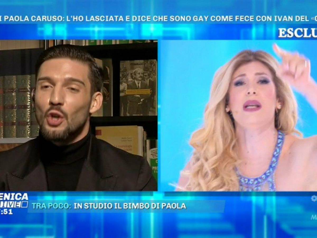 Domenica Live scontro infuocato tra Paola Caruso e Moreno Merlo