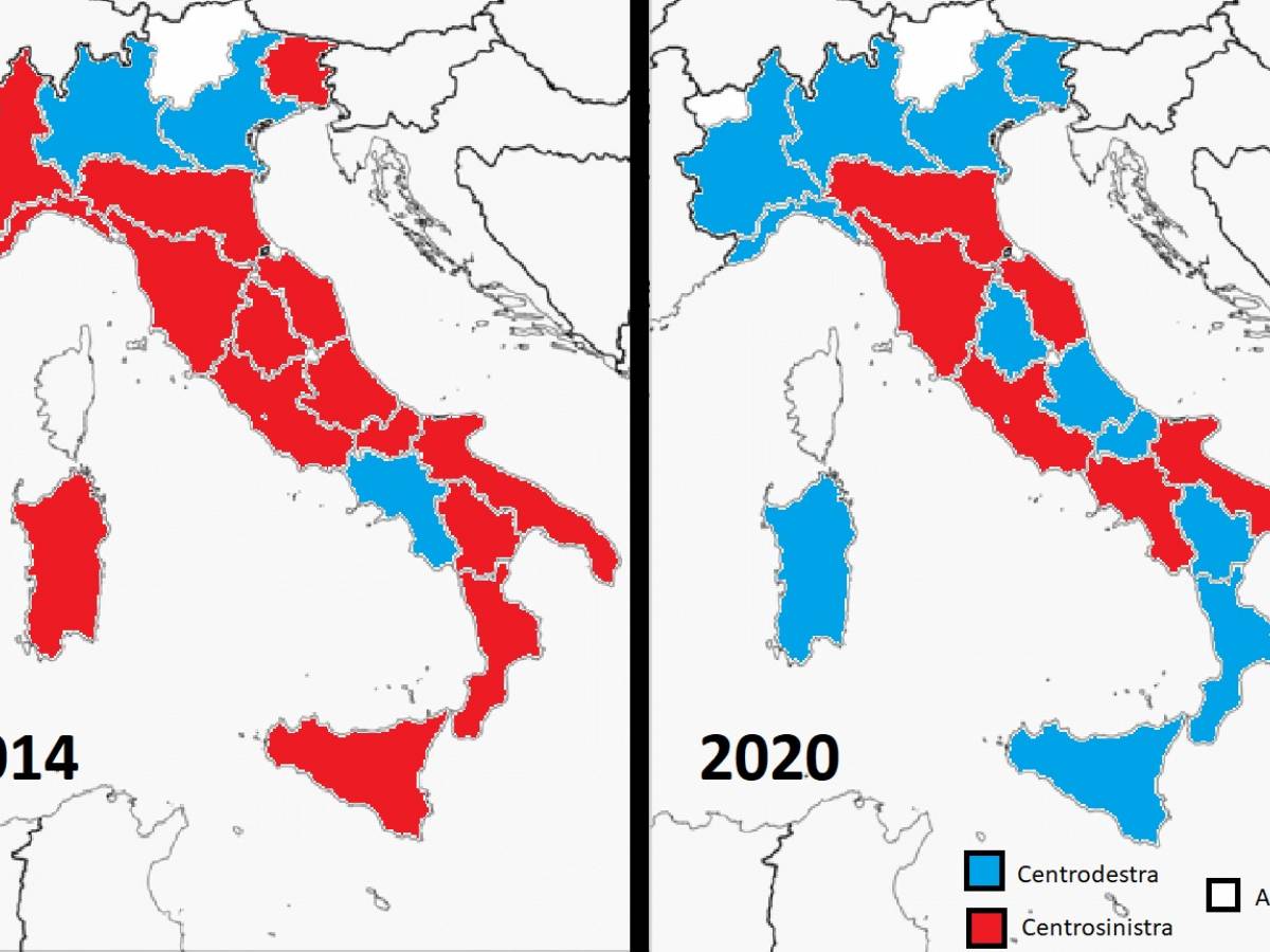 La Mappa Delle Regioni Dopo Il Voto In Emilia Romagna E In Calabria Ilgiornale It Cartina Politica Delle Regioni