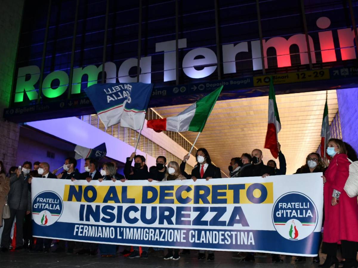 Protesta Fratelli d'Italia