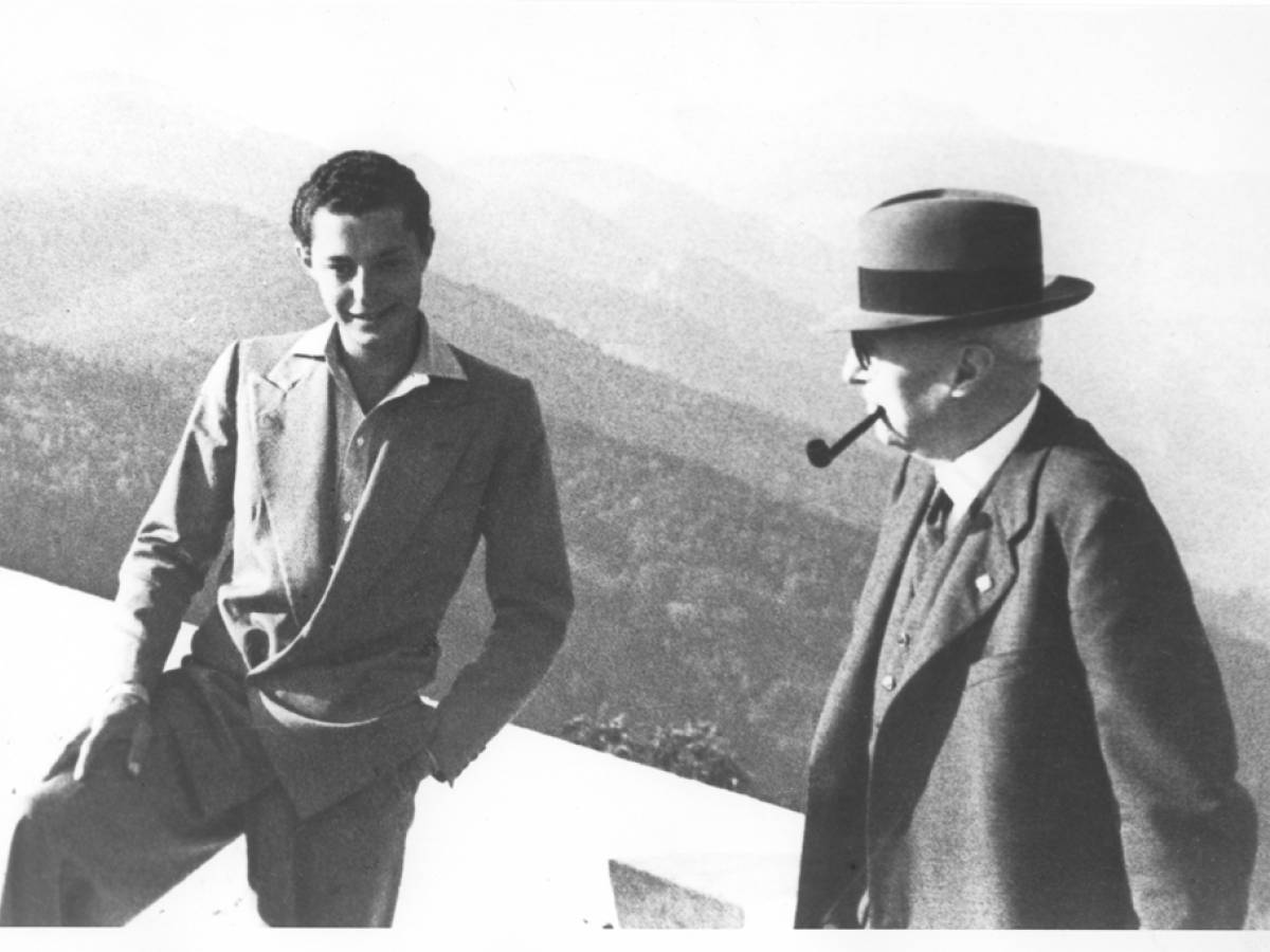 Il senatore Giovanni Agnelli col nipote Gianni