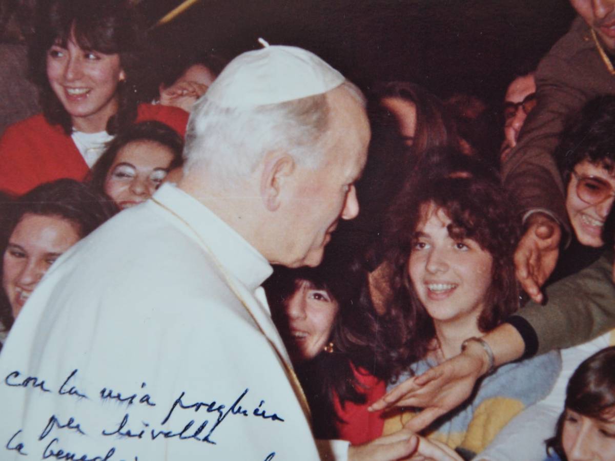 Mirella Gregori con Papa