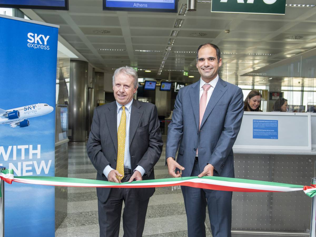 Inaugurazione volo Sky express da Milano Malpensa a Atene