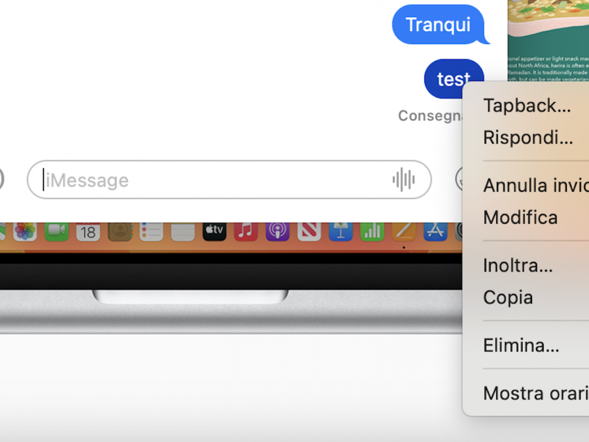 macOS Ventura messaggi