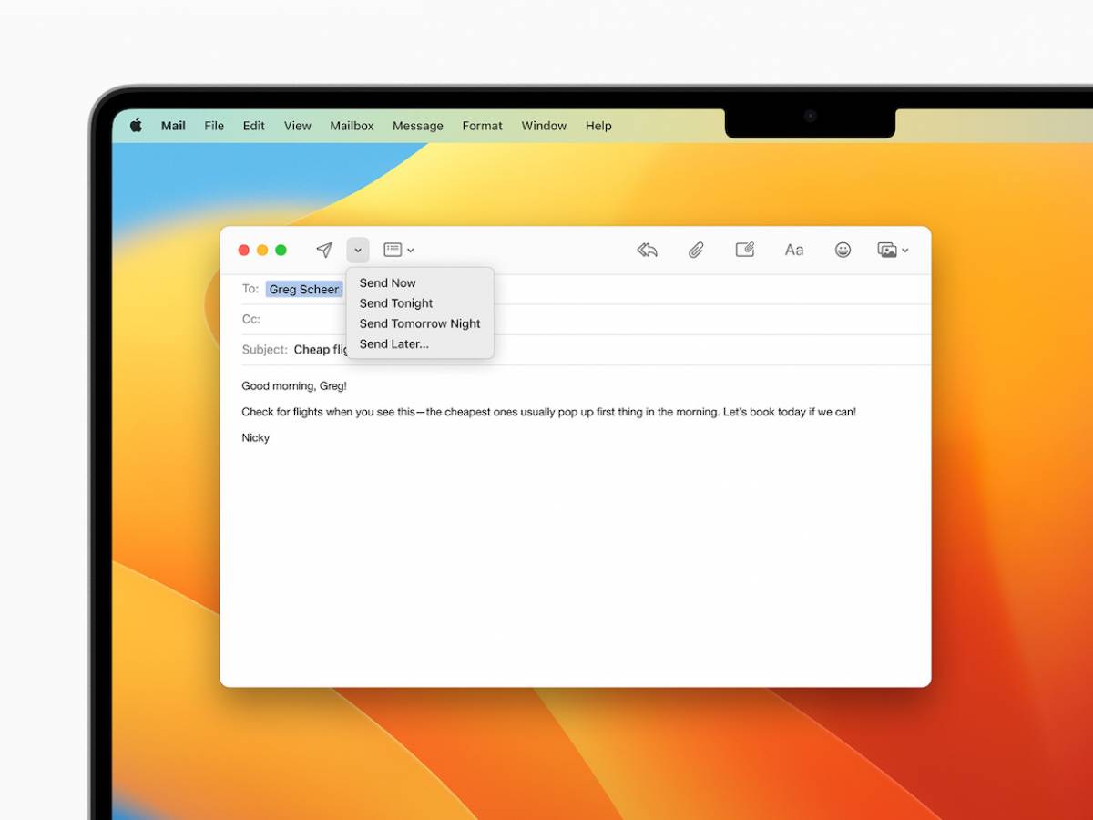 macOS Ventura email 