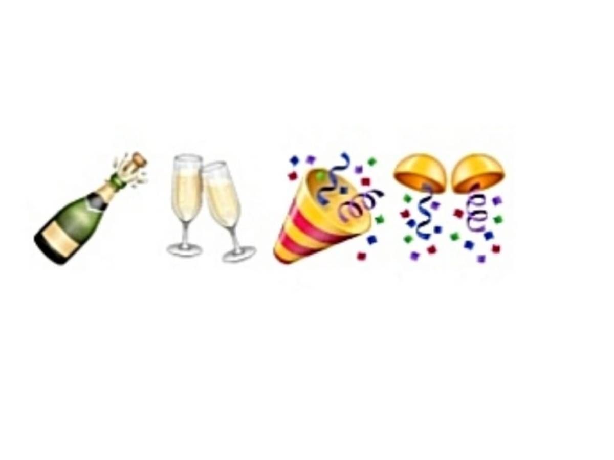 Emoji feste bicchieri brindisi