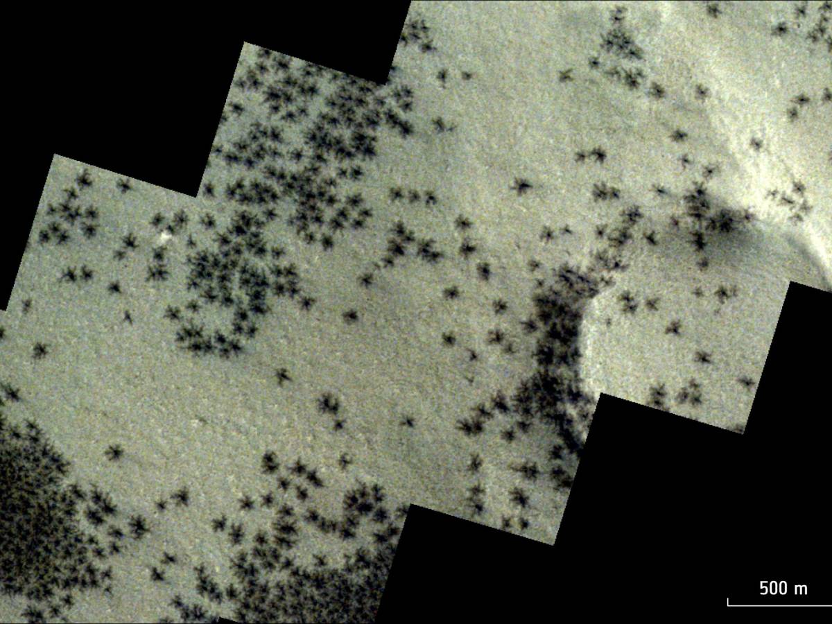 Spiders on Mars?  Here's what they really are according to the European Space Agency |  Image