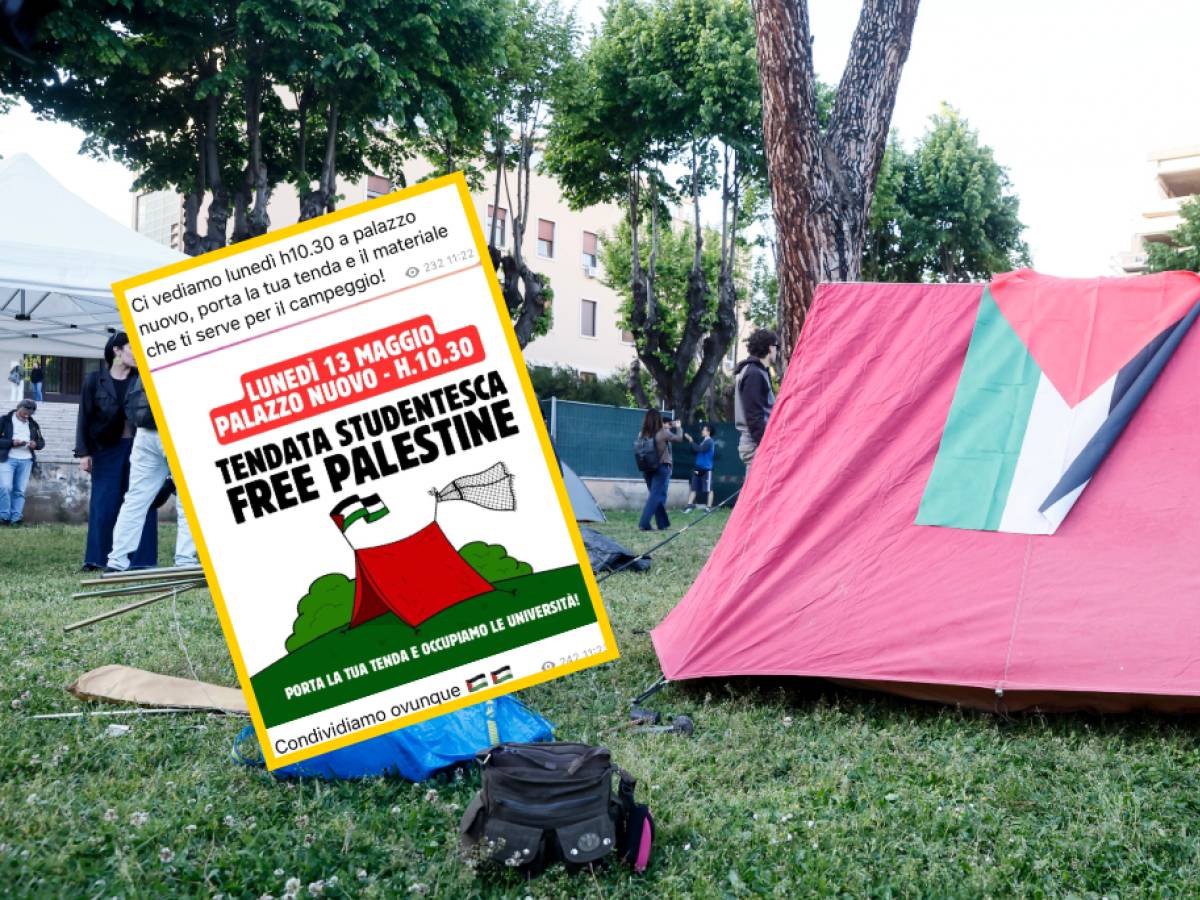 "La tenda per il campeggio". La protesta dei pro Palestina diventa una "gita"