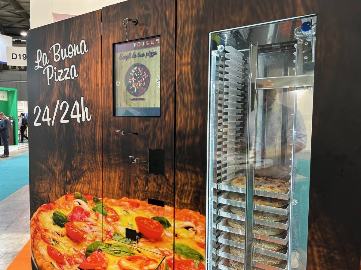 Distributore automatico pizza calda