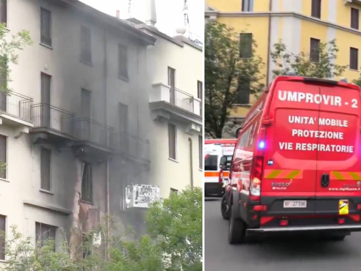 Milano, incendio in un
