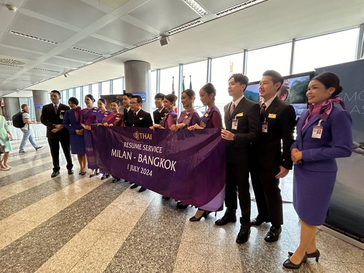Inaugurazione volo Thai da malpensa a Bangkok