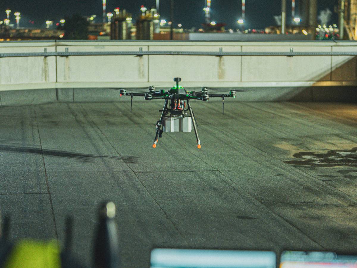 Test drone merci a Malpensa