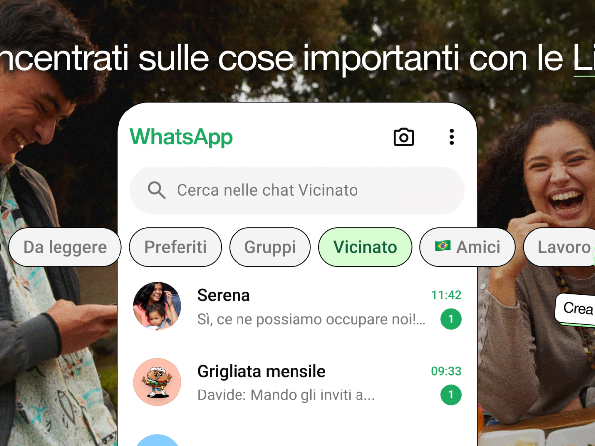 WhatsApp introduce le liste per le chat: come organizzare e filtrare le conversazioni