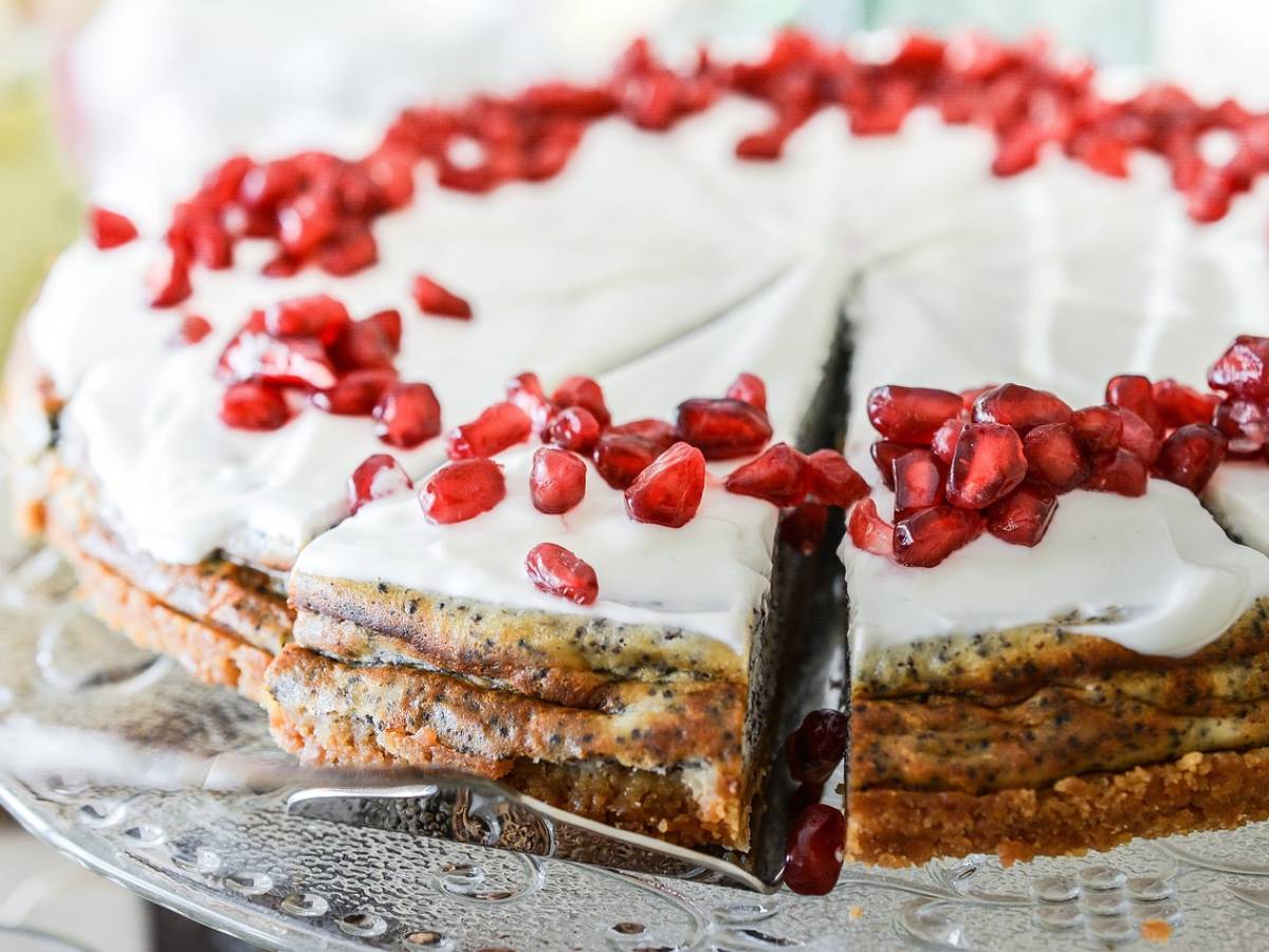 Torta con melagrana