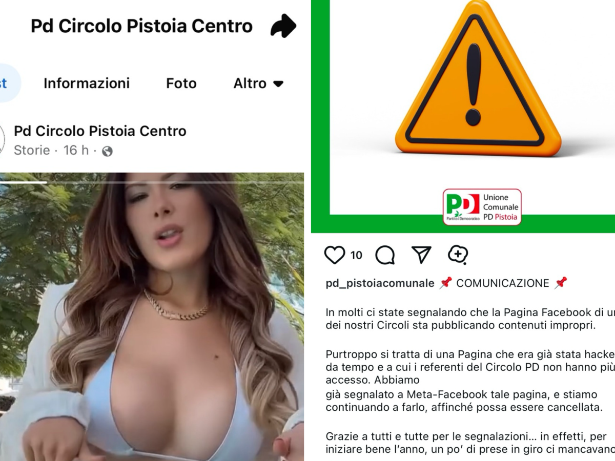 “Siamo stati hackerati”. E sul profilo del Pd spuntano video hot