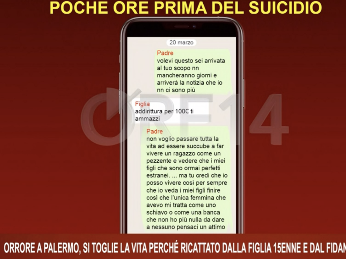 "Dirò che mi hai stuprata, ti prendiamo a bastonate". I messaggi della figlia al papà a Palermo