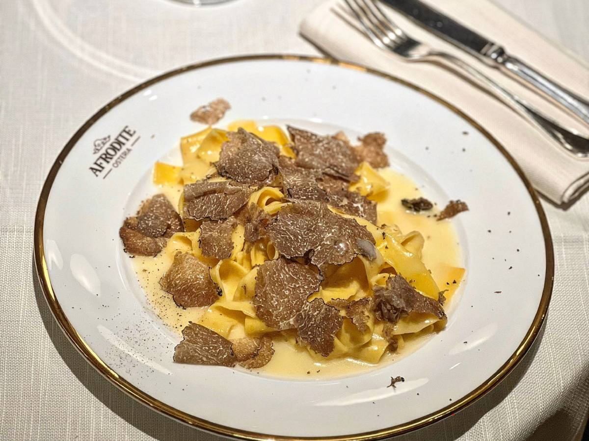 Osteria Afrodite, le Tagliatelle al tartufo