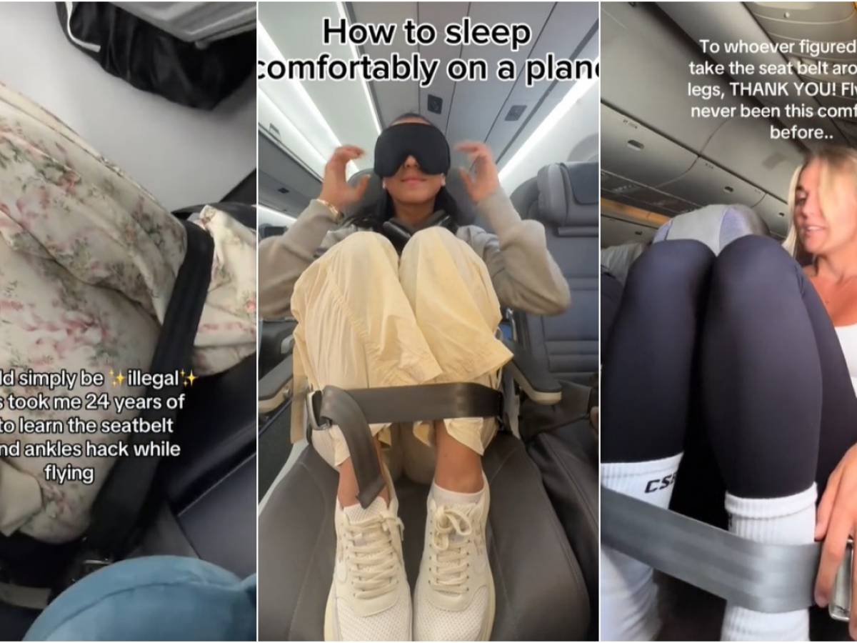 Il (pericoloso) trucco di TikTok per dormire in aereo. Gli esperti: "Non fatelo"