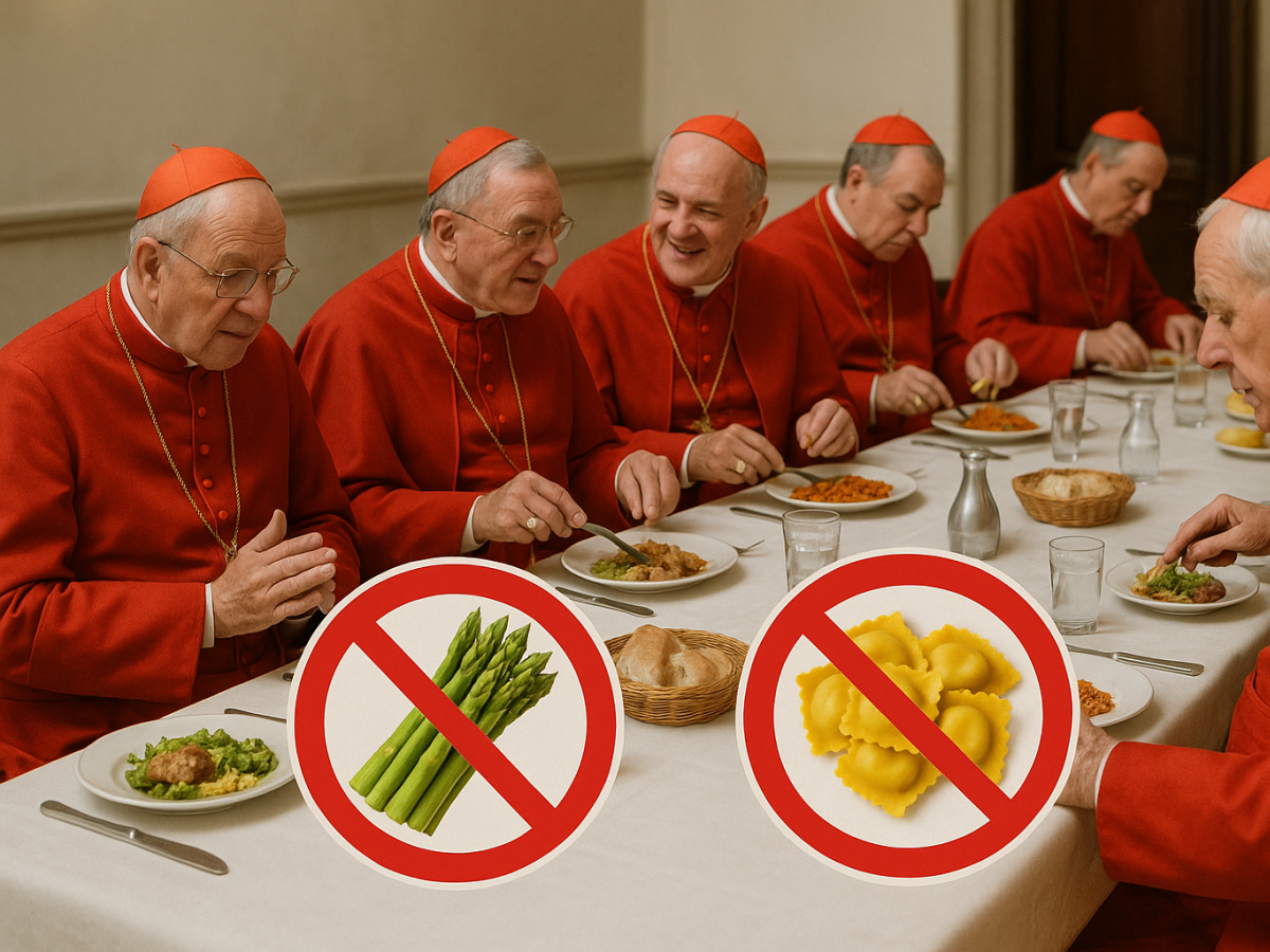 Tortelli e asparagi vietati in Conclave: ecco il perché Tortelli e asparagi vietati in Conclave: ecco il perché