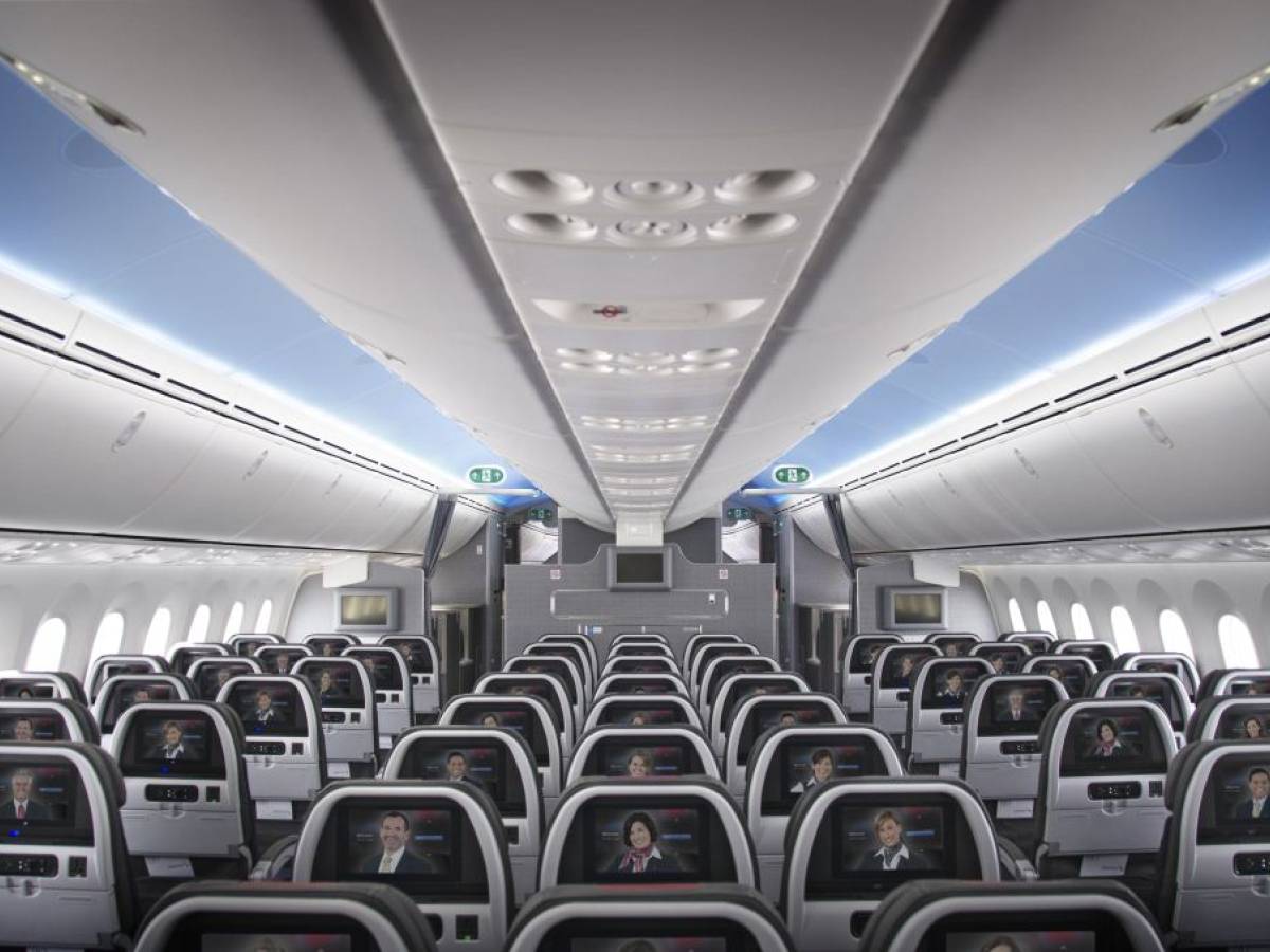 American Airlines 787-8 dreamliner cabina