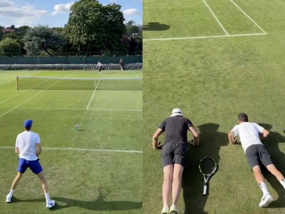 wimbledon allenamento tra numeri uno sinner contro sabalenka con penitenza