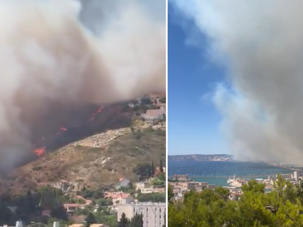 Maxi incendio a Marsiglia, le fiamme arrivano in città: chiuso l