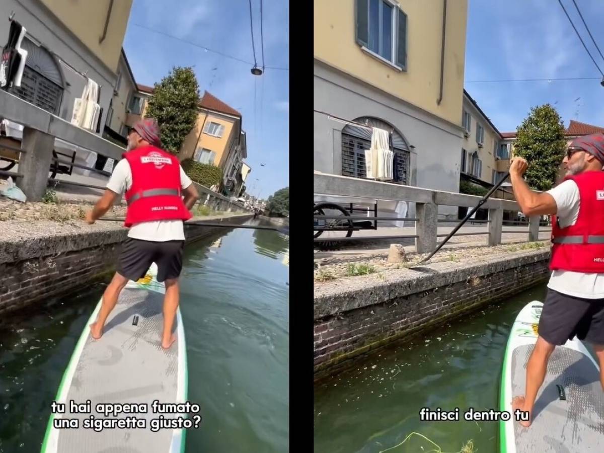 passante getta sigaretta nei navigli la reazione dell attivista simone lunghi prova a rifarlo e