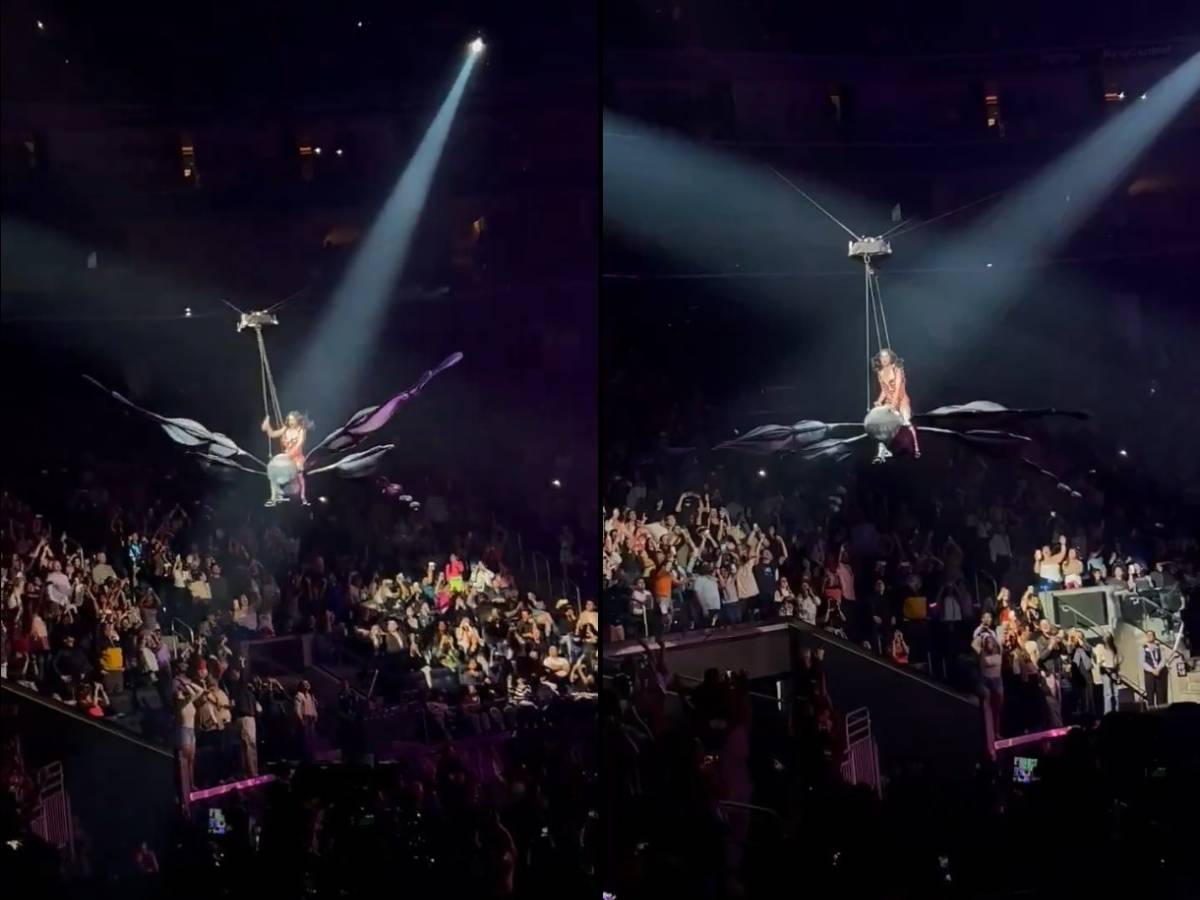 Paura per Katy Perry durante un concerto: la farfalla gigante si sgancia e la cantante rischia di precipitare Paura per Katy Perry durante un concerto: la farfalla gigante si sgancia e la cantante rischia di precipitare