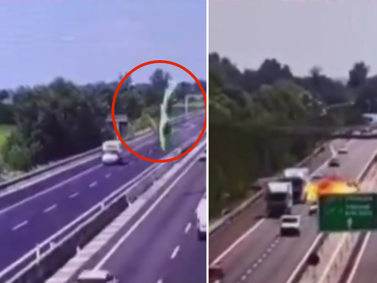 La picchiata, lo schianto e la "palla di fuoco": in un video l