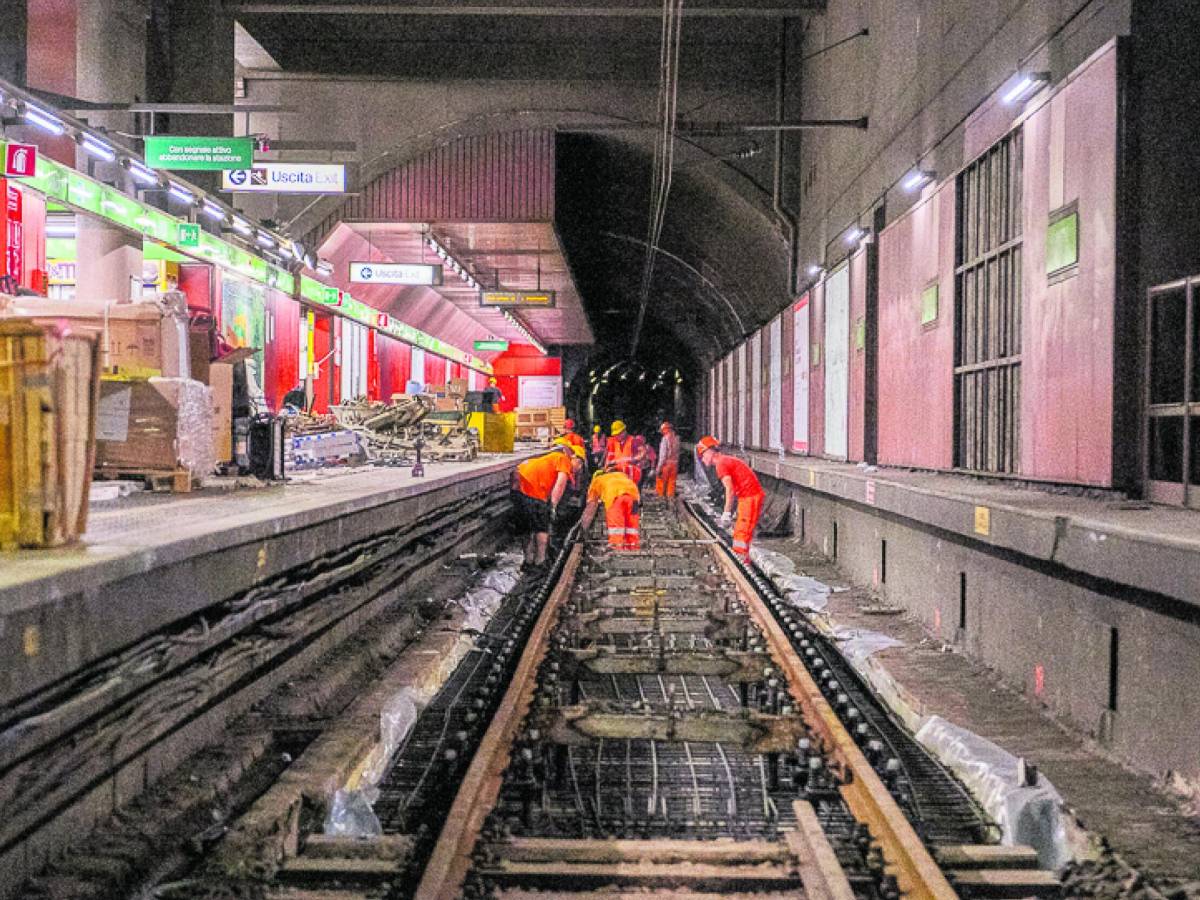 Nel tunnel del cantiere della metro Nel tunnel del cantiere della metro