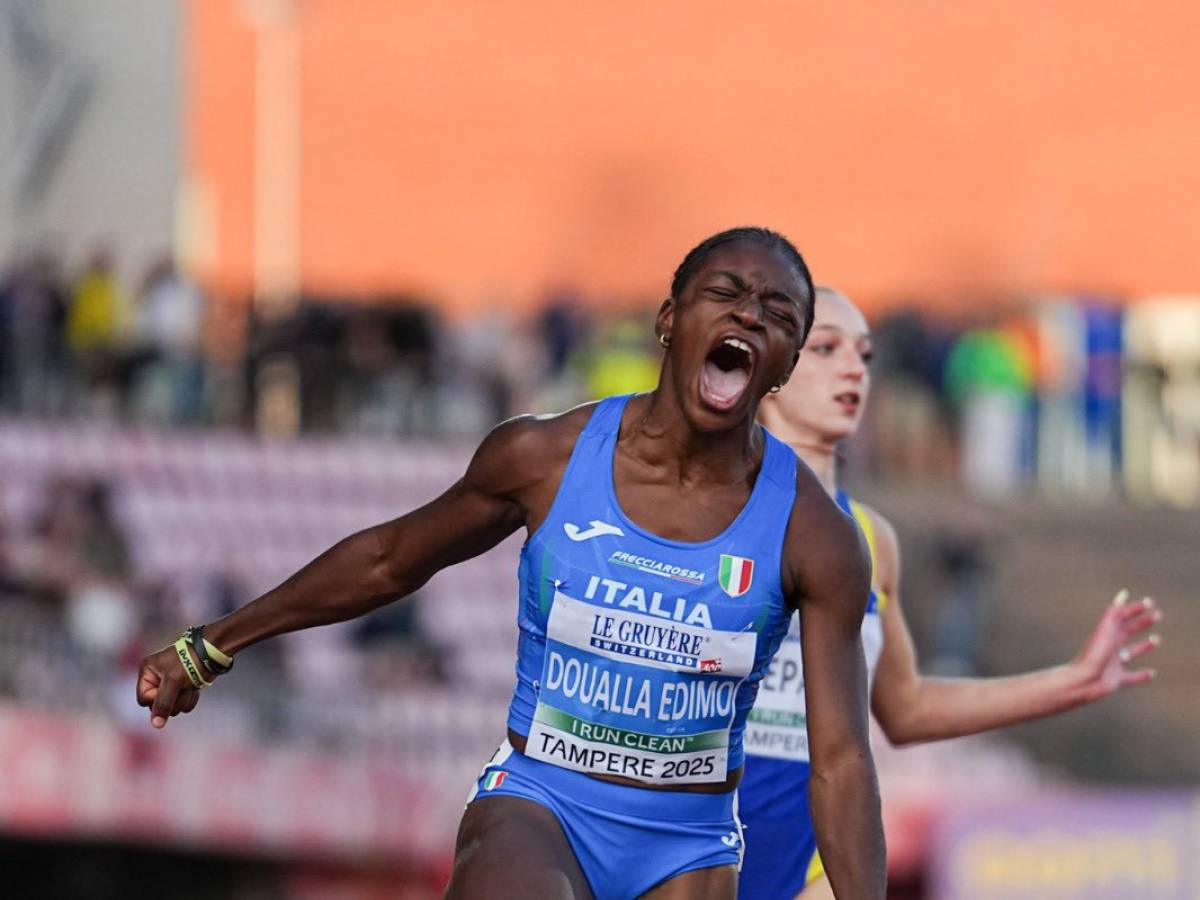 atletica la 15enne kelly doualla conquista l oro nei 100 metri agli europei under 20