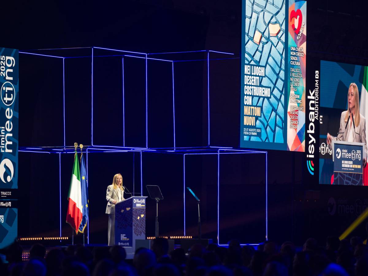 Il discorso integrale di Meloni al Meeting di Rimini Il discorso integrale di Meloni al Meeting di Rimini