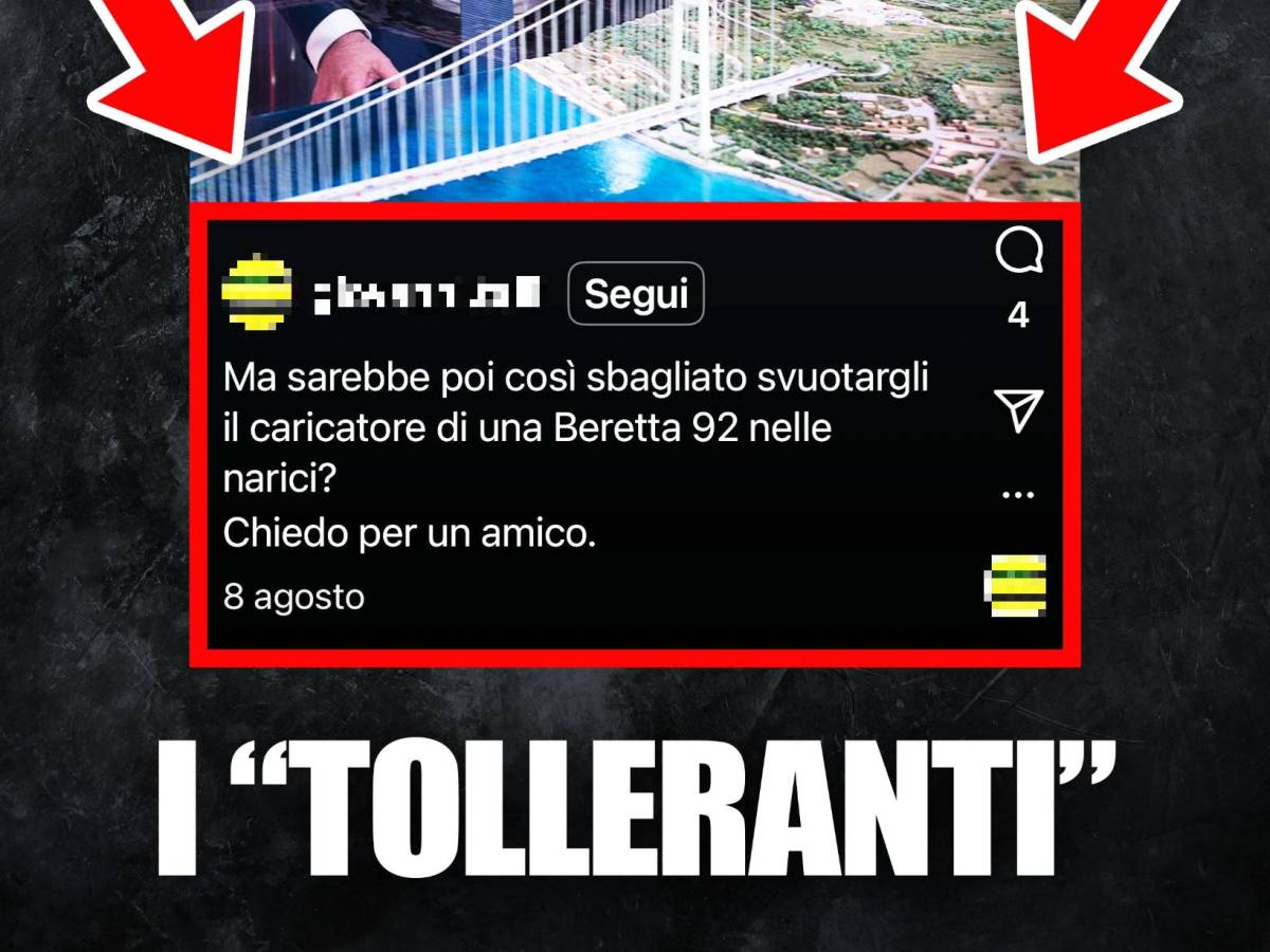 "Sparargli nelle narici". Minacce choc a Salvini per il Ponte "Sparargli nelle narici". Minacce choc a Salvini per il Ponte