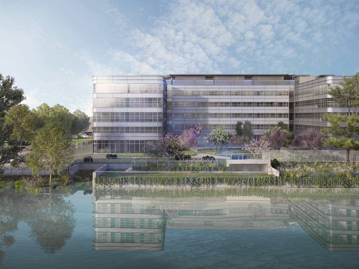Rendering nuovo hotel Linate con vista sull'Idroscalo