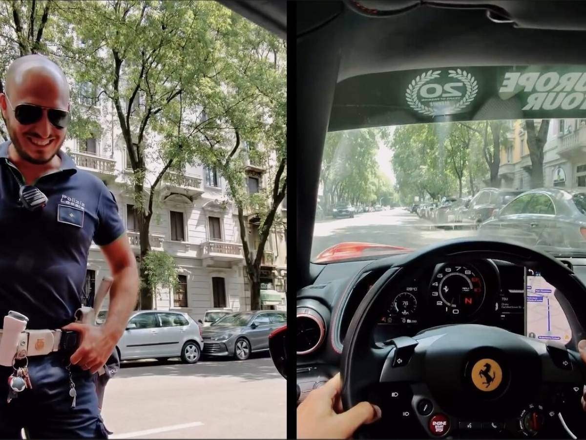 La Ferrari non rispetta i limiti. Gli agenti lo fermano, ma niente multa: è polemica