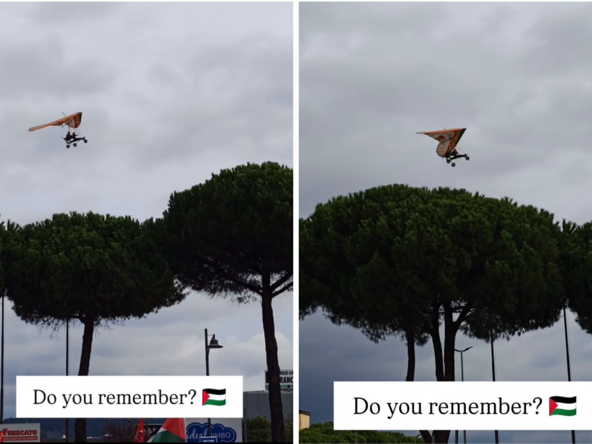 ricordi e il sorvolo in deltaplano scatena la polemica nessun riferimento ad hamas