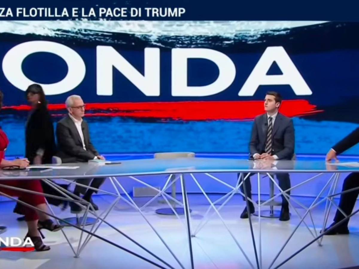 In diretta tv viene citata Liliana Segre e Francesca Albanese se ne va