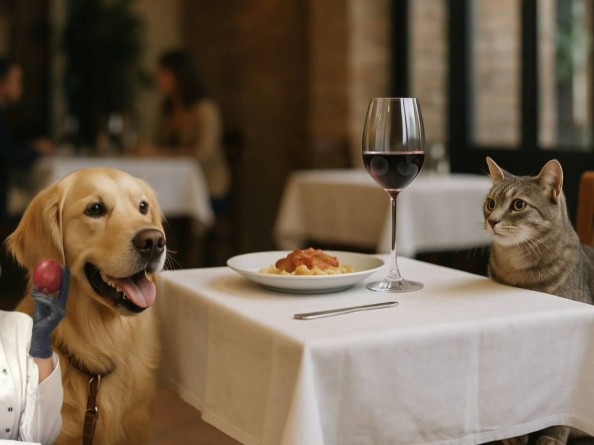 A tavola con Fido: gli italiani non lasciano più a casa i loro animali A tavola con Fido: gli italiani non lasciano più a casa i loro animali