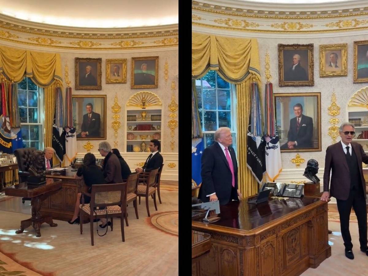 Incontro fra Trump e Bocelli nello Studio Ovale. E il tenore canta: "Con te partirò" Incontro fra Trump e Bocelli nello Studio Ovale. E il tenore canta: "Con te partirò"