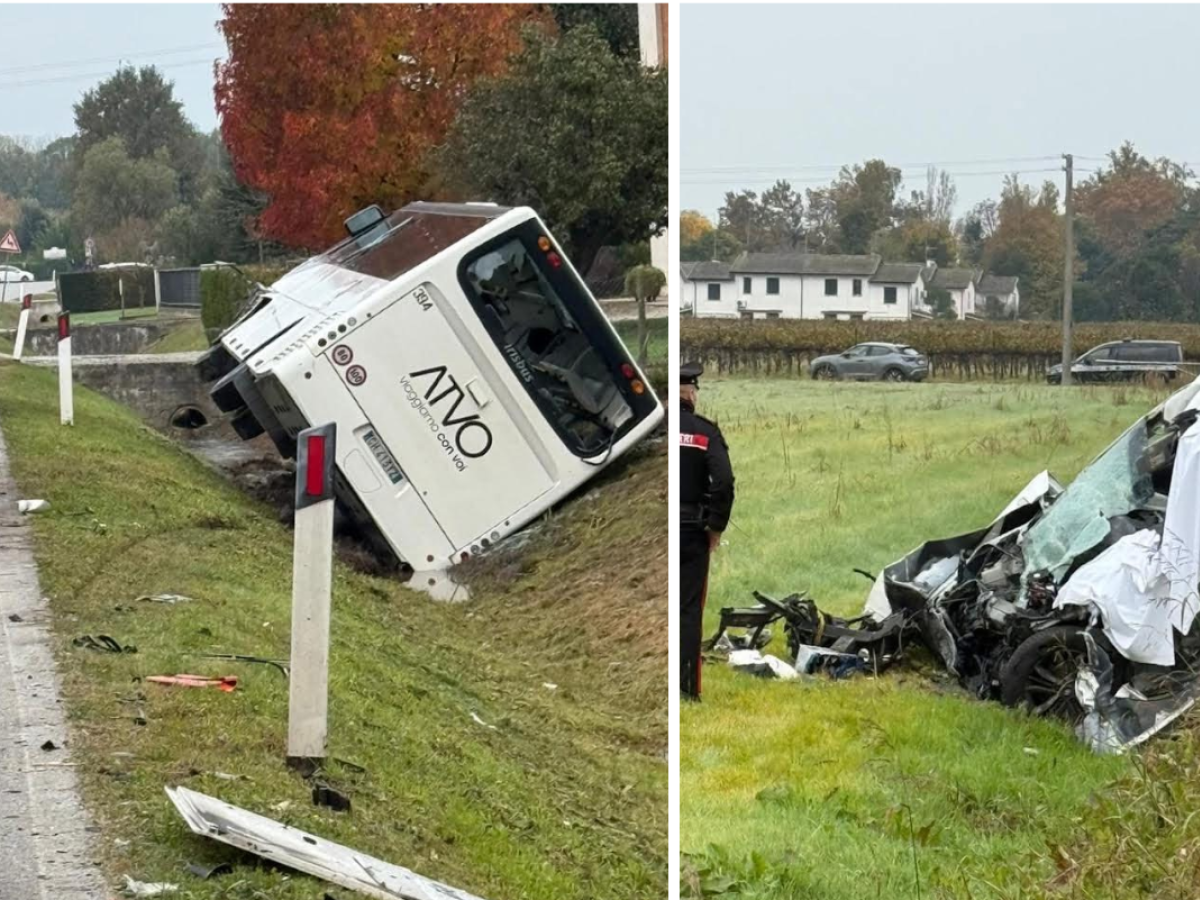 Scontro tra bus scolastico e suv, a bordo 50 studenti: un morto e diversi feriti