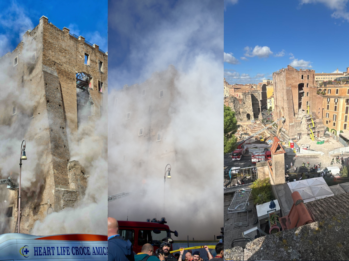 Crollo ai Fori Imperiali, un operaio ancora sotto le macerie. "Ha parlato con i soccorritori" Crollo ai Fori Imperiali, un operaio ancora sotto le macerie. "Ha parlato con i soccorritori"