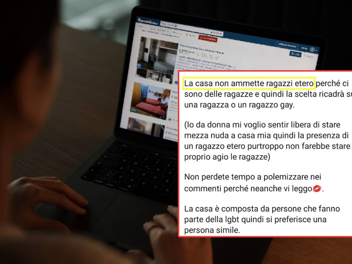 "Maschi etero non sono ammessi". Inclusività ipocrita: la casa si affitta solo a donne e gay "Maschi etero non sono ammessi". Inclusività ipocrita: la casa si affitta solo a donne e gay