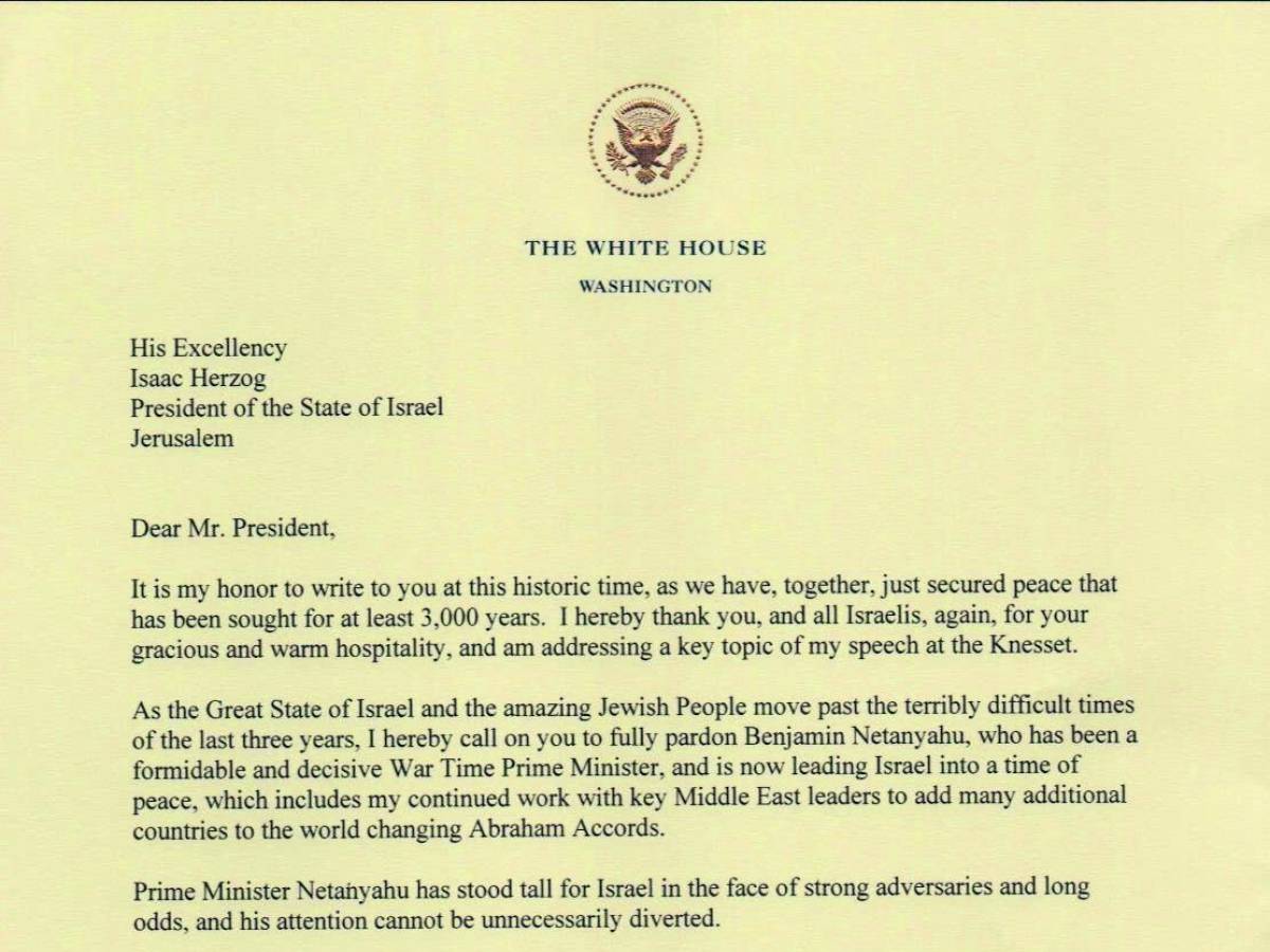 La lettera di Donald: "Grazia per Bibi" La lettera di Donald: "Grazia per Bibi"