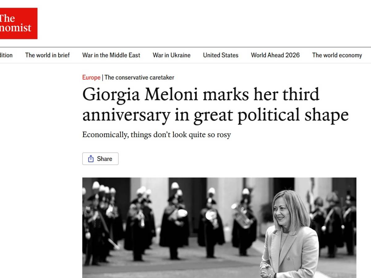 leader eccezionale anche l economist incorona giorgia meloni